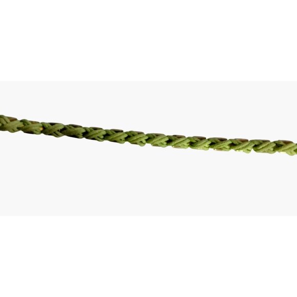 Green Braided Rhinestone Bracelet Crystal Adjustable 7 to 9 inch - Picture 7 of 7